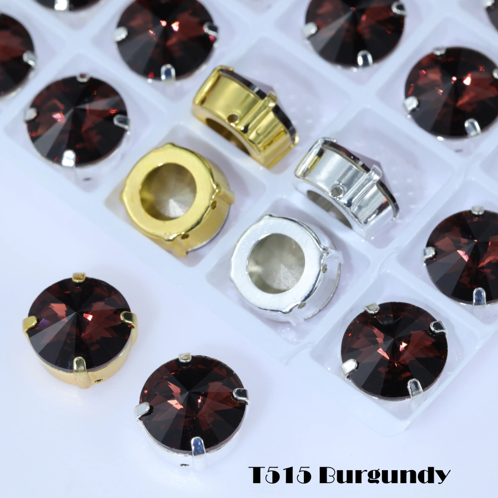 Premium Satellite Shape Sew-on Rivoli Fancy Stones Color Coated Glass Strass Bling DIY Craft Phone Case Deco Hair Bows Clothing