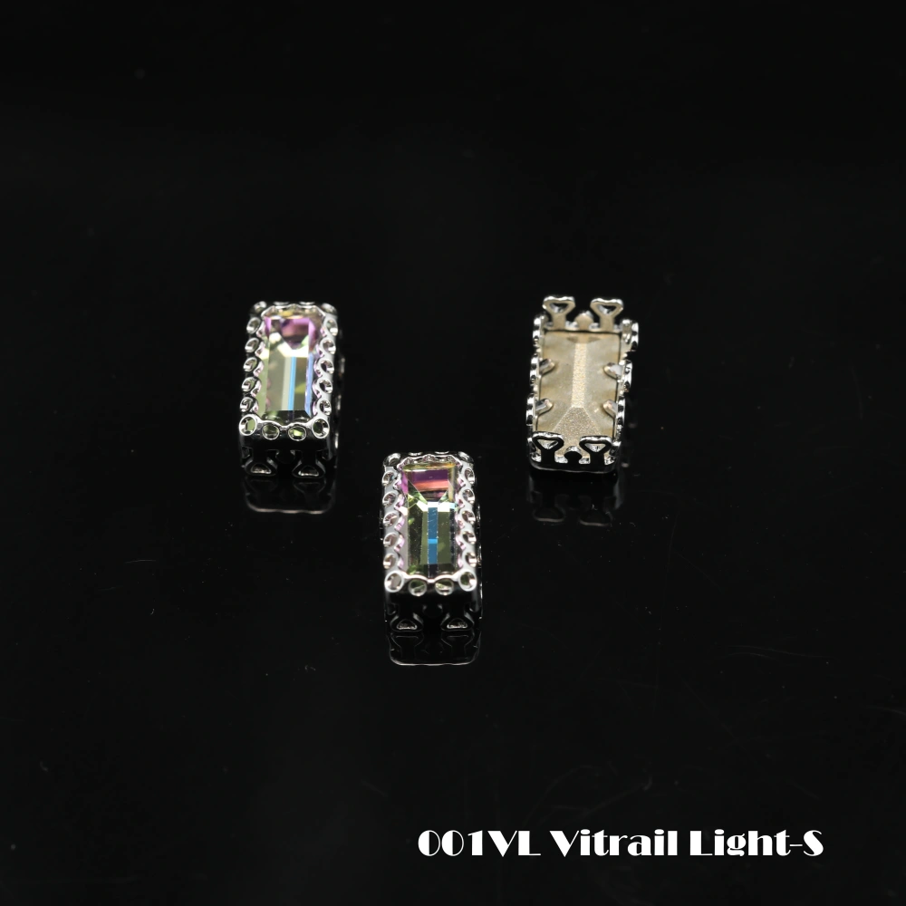 Sparkle Bling Rhinestones Baguette Glass Crystals Colorful Sew-on Claw Setting for Nail DIY Handmade Crafts Supplies Clothing