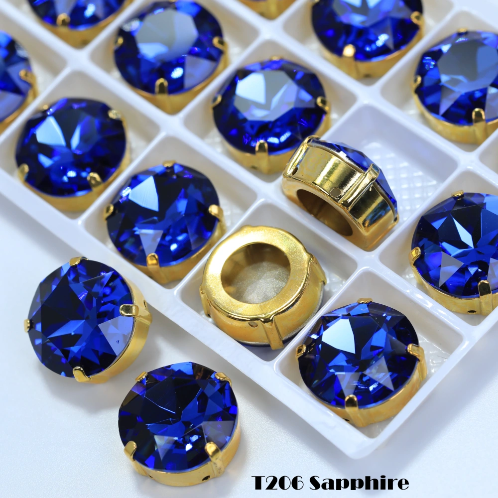Size6-12 Top Quality DIY Crafts Sharp Bottom Fancy Gemstone Claw Drill Sew On Flatback Shiny Glass Crystal Rhinestones for Cloth