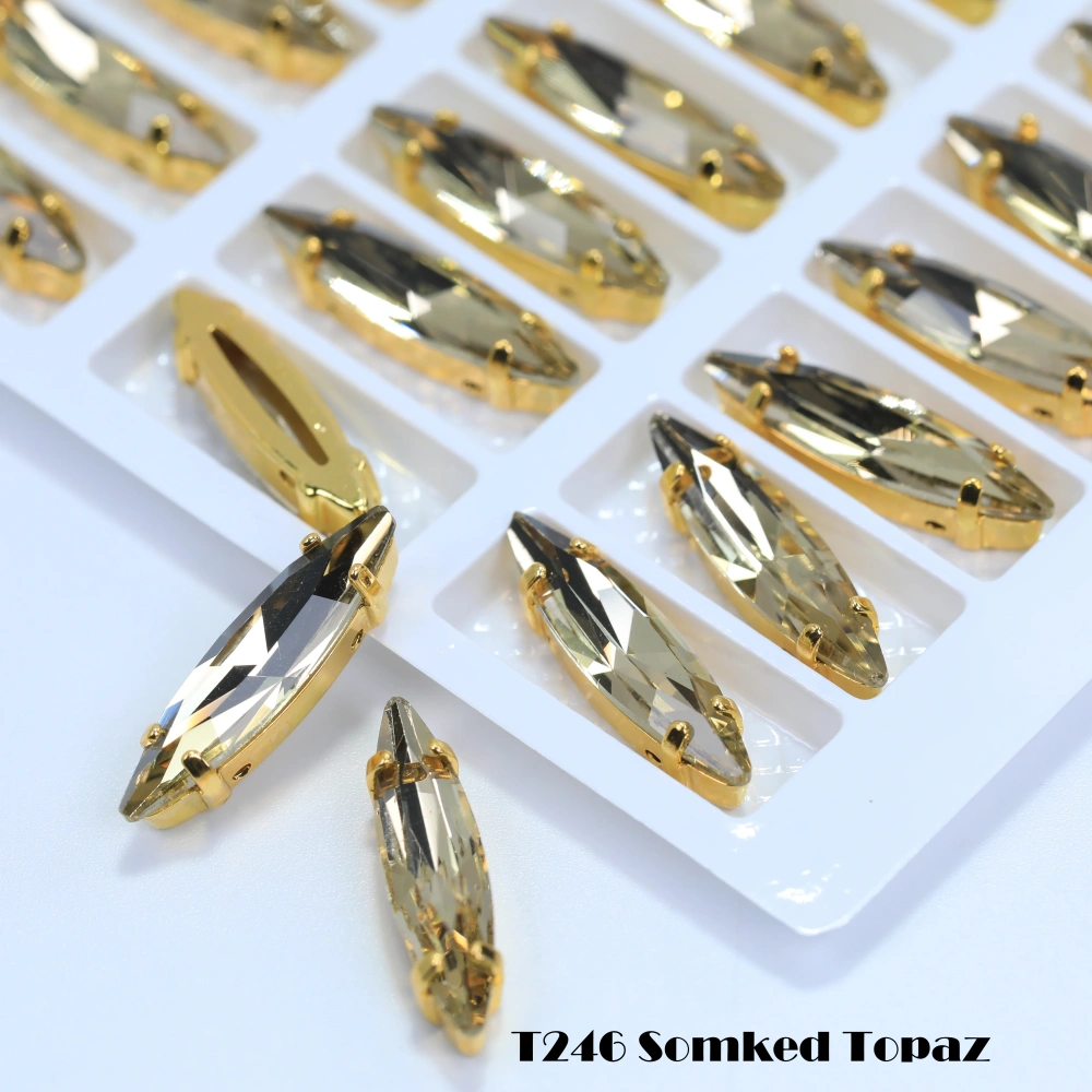 All Size Colour Sphinx Eye Fancy Stone Glass Crystal Sew on Rhinestones Gold Silver Claw Rhinestones For Garment Clothes Bags