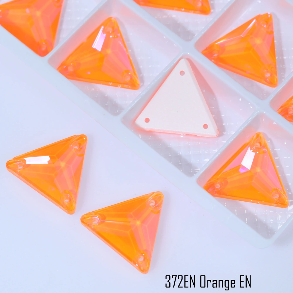 EN Triangle Sew-on Stone Crystal Paint Effect Top Quality Sparkling Fancy glass Rhinestones Glass Sewing Stones for Clothing