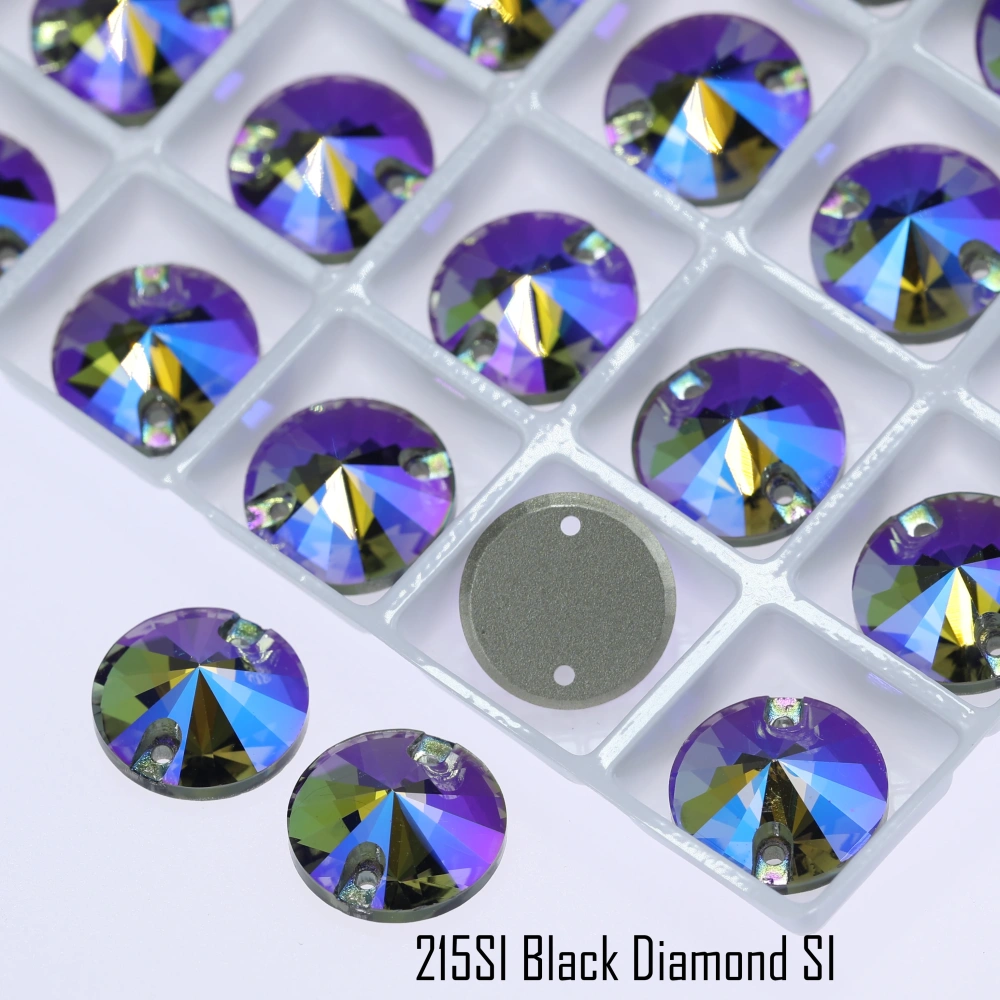 High Quality Rhinestones Beads MO Sparkling Glass Rhinestone Rivoli Sew-on Stones Normal Color Plating Effect for Wedding Dress