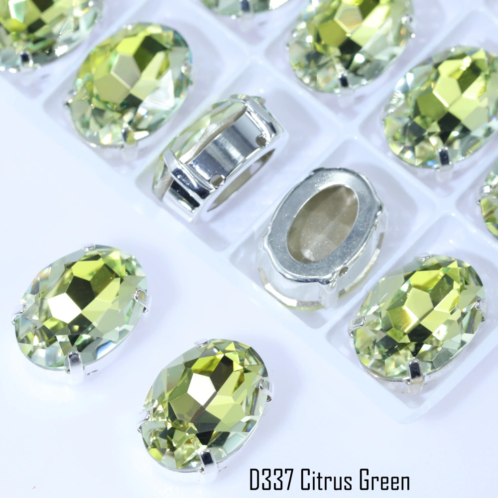 Oval Fancy Stone Claw-Set Rhinestones Normal Color High-Shine Artificial Crystal DIY Accessories for Wedding Dresses Shoes Bag