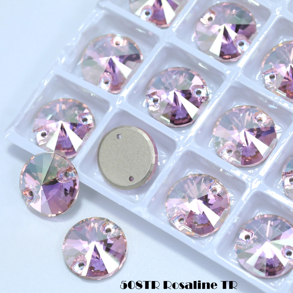 Top-Tier Sparkling Rivoli Glass Crystal Sew-on Stone Premium Garment Accessories DIY for Shoes Bags clothing and wedding dresses