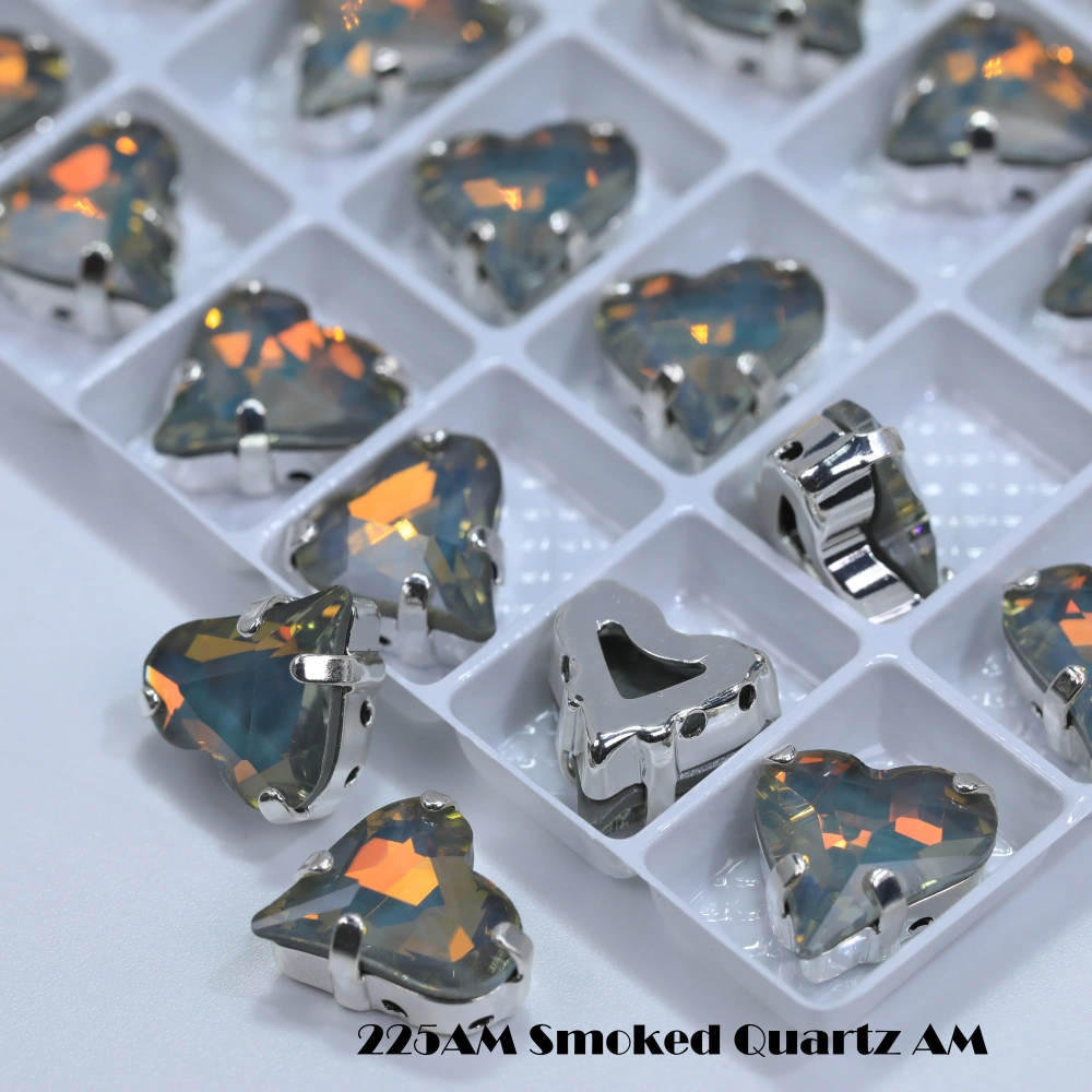 Sweet Heart Fancy Stone Claw Rhinestones Bright Lacquer Finish Plating Effect Top Quality Shine Crystal for Clothing Decoration