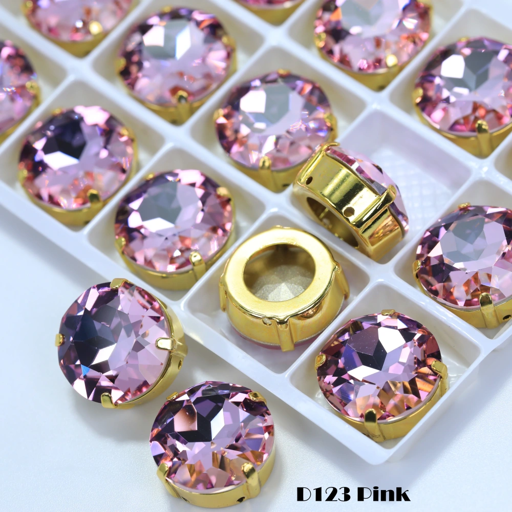 Size6-12 Top Quality DIY Crafts Sharp Bottom Fancy Gemstone Claw Drill Sew On Flatback Shiny Glass Crystal Rhinestones for Cloth