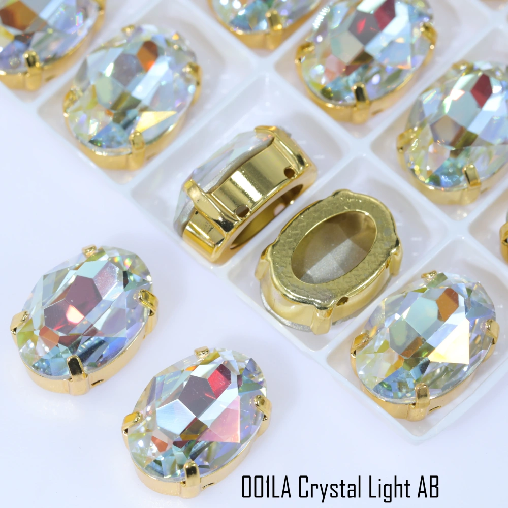 Premium Oval Fancy Stone Claw-Set Rhinestones Multi-Cut Sparkle Secure Claw Setting Ideal for Jewelry Design DIY Crafts Garment