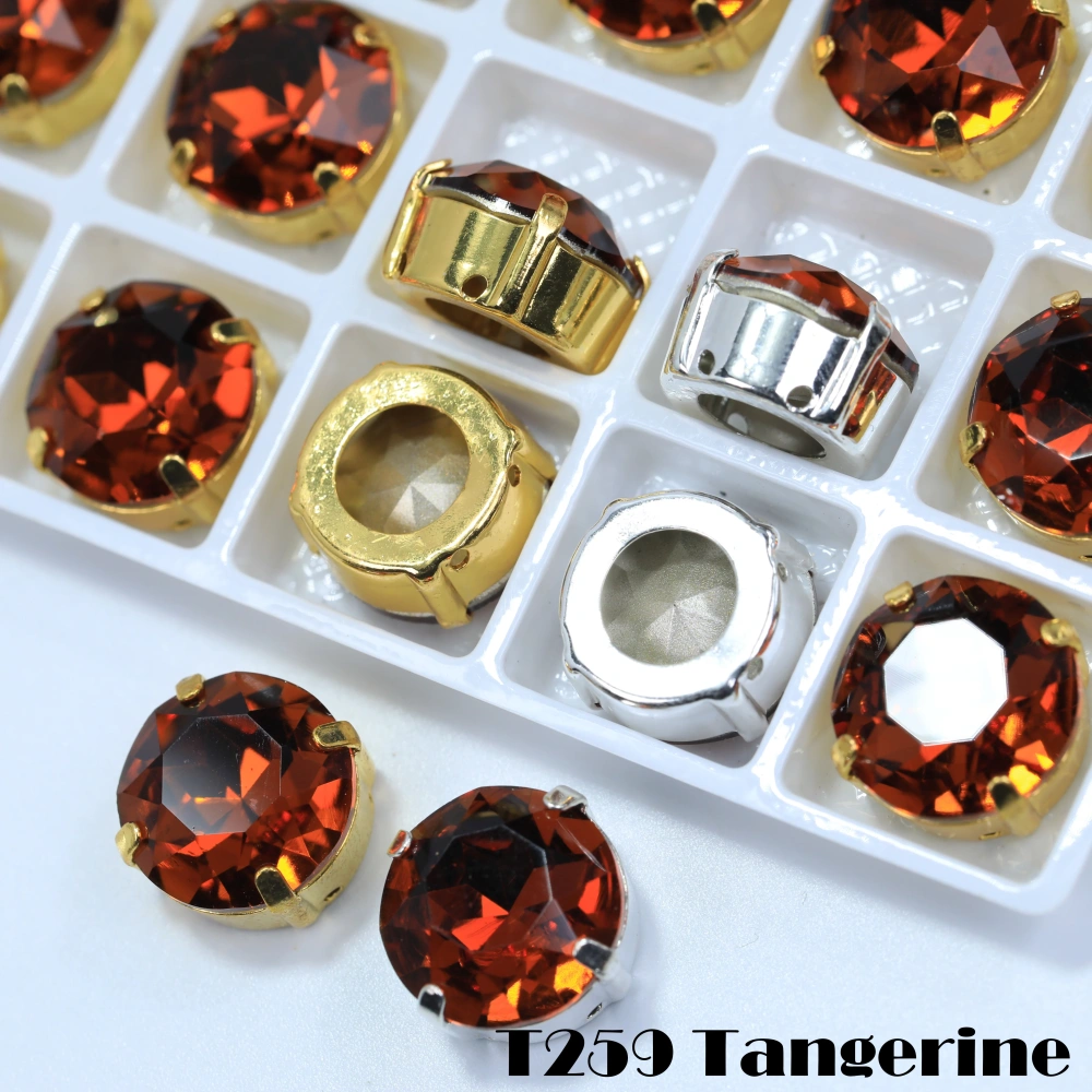 Size6-12 Top Quality DIY Crafts Sharp Bottom Fancy Gemstone Claw Drill Sew On Flatback Shiny Glass Crystal Rhinestones for Cloth