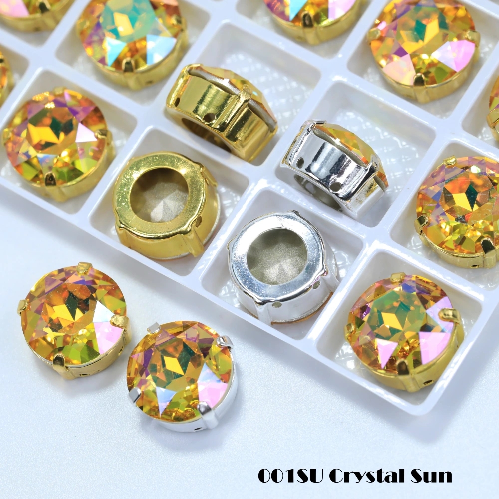 Gemstone Flower Size 6-16 Sharp Bottom Fancy Drill Shiny Glass Crystal Rhinestones Cloth Shoes  Art Decoration Jewelry Making