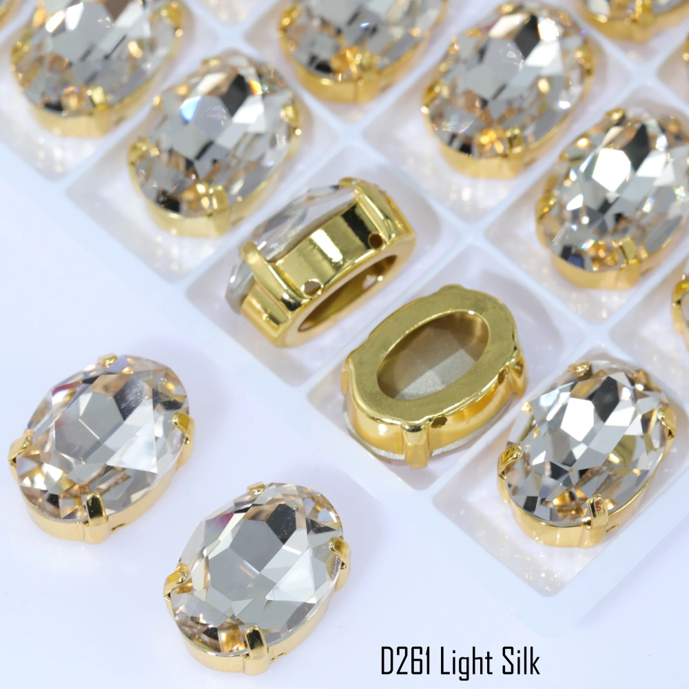Oval Fancy Stone Claw-Set Rhinestones Normal Color High-Shine Artificial Crystal DIY Accessories for Wedding Dresses Shoes Bag