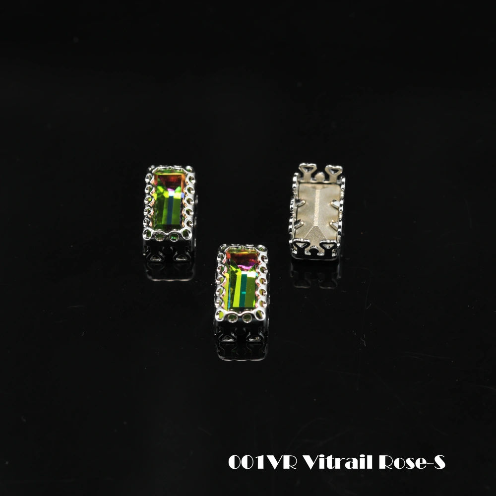 Sparkle Bling Rhinestones Baguette Glass Crystals Colorful Sew-on Claw Setting for Nail DIY Handmade Crafts Supplies Clothing