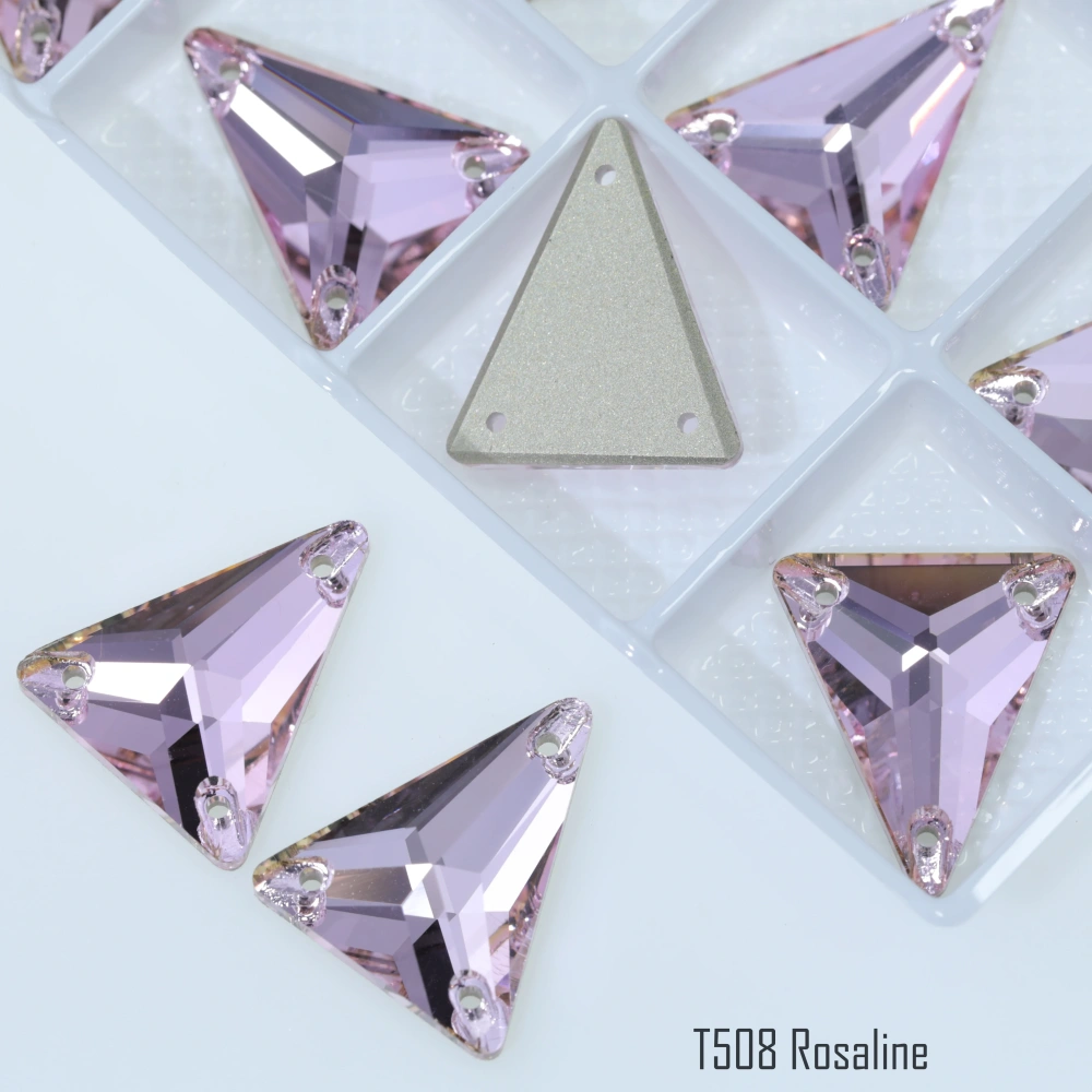 Sparkling Sewing Rhinestones Normal Color Slim Triangle Sew-on Stone 3271 Premium Grade Glass Crystal for DIY Crafts Bags Shoes