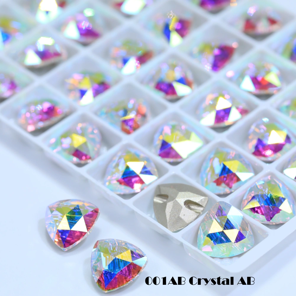 AB Trilliant Cross Hole Buttons Rhinestone Buttons  For Wedding Dress Shirt Sweater DIY Clothing Decor Accessories