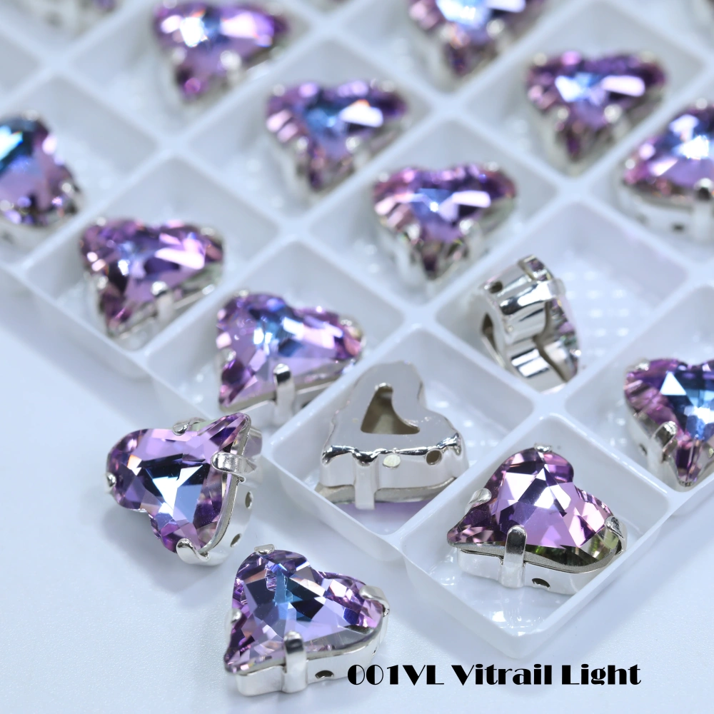 Shiny AB Crystal Top Rhinestones 4809 Sweet Heart Fancy Stone Claw Drill for DIY Jewelry Making Nail Arts Clothing Decorations