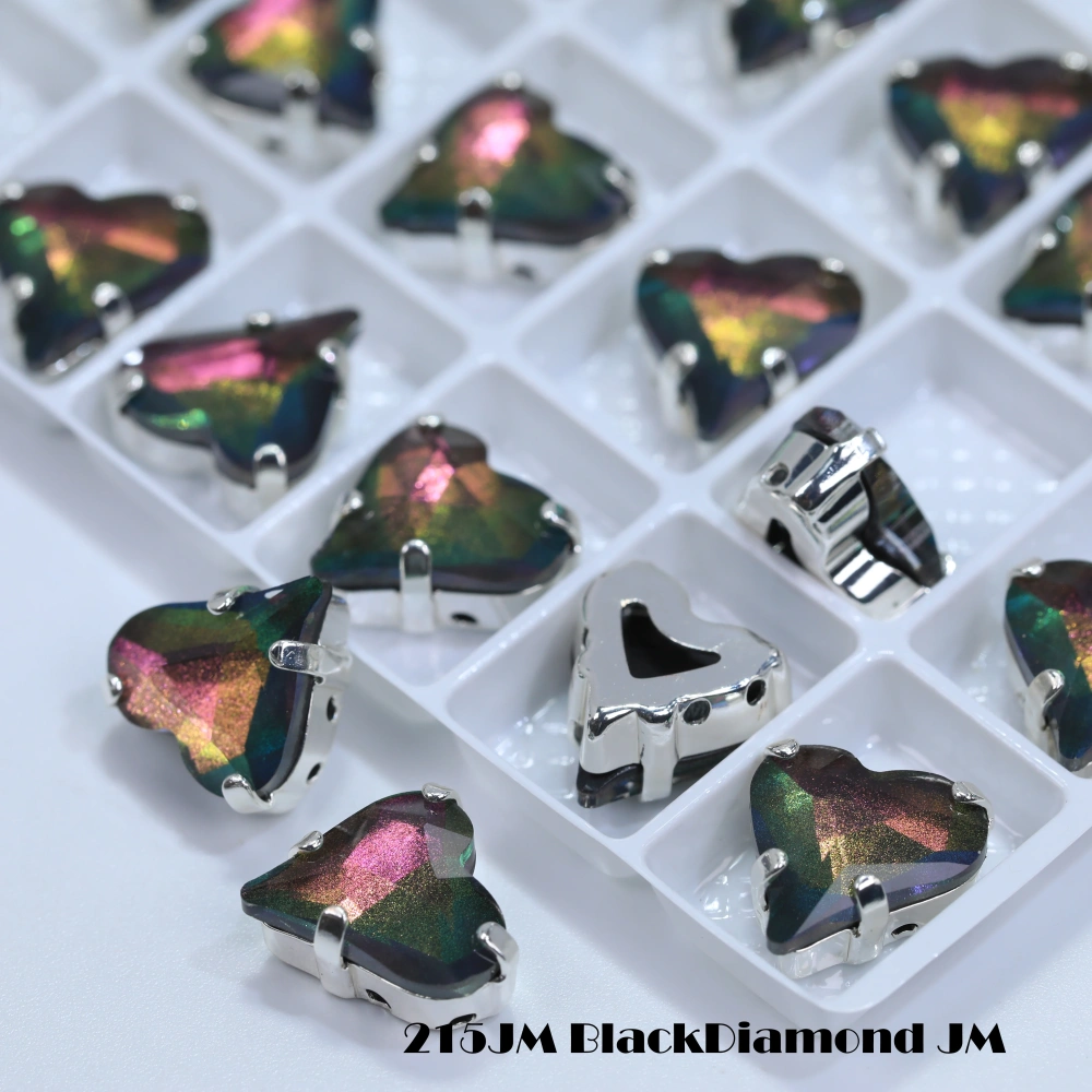 Sweet Heart Fancy Stone Claw Rhinestones Bright Lacquer Finish Plating Effect Top Quality Shine Crystal for Clothing Decoration