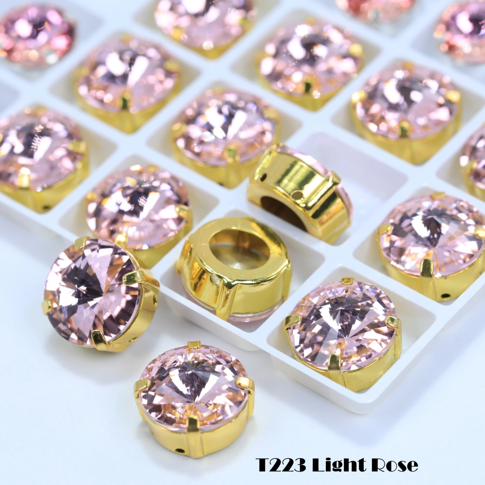 Premium Satellite Shape Sew-on Rivoli Fancy Stones Color Coated Glass Strass Bling DIY Craft Phone Case Deco Hair Bows Clothing