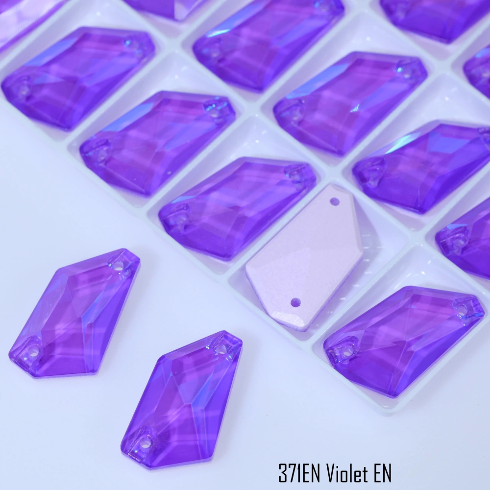 De-Art Luminous Glass Crystal Sew-on Stones Top Quality Plaint Effect Sparkling Fancy Flat Back Rhinestones for Sewing Shoes Bag