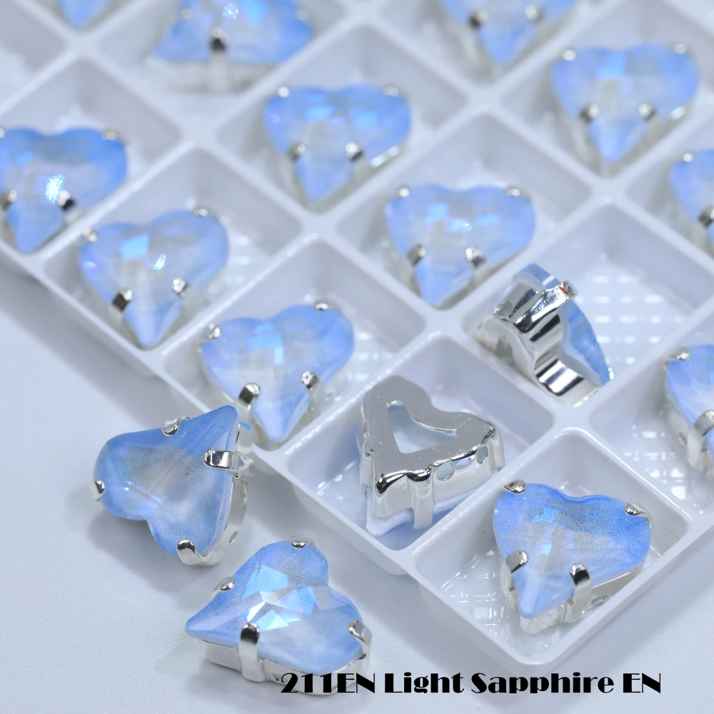 Sweet Heart Fancy Stone Claw Rhinestones Bright Lacquer Finish Plating Effect Top Quality Shine Crystal for Clothing Decoration