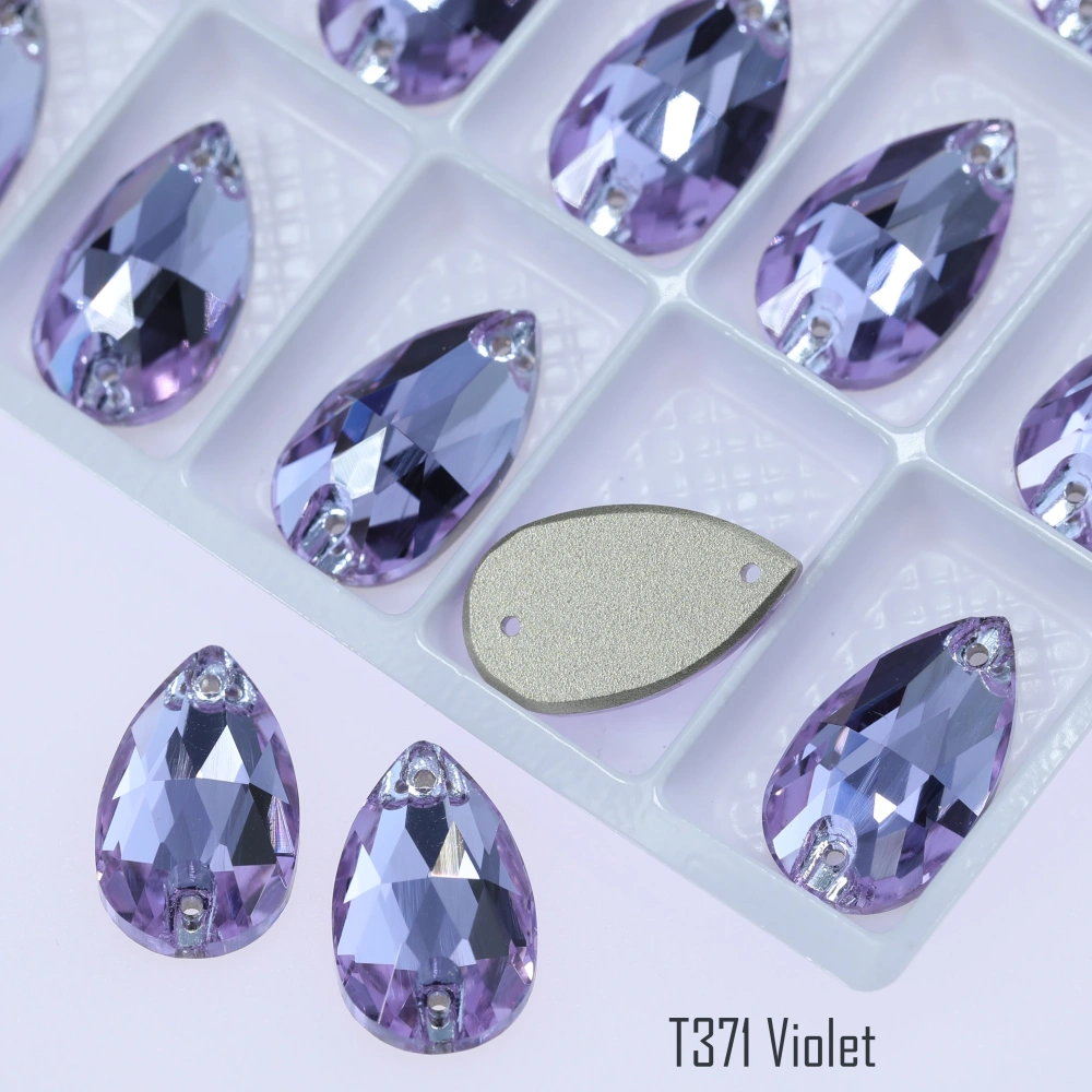 Drop Rhinestone Teardrop Sew On Rhinestone Flatback Crystal Glass Strass Sewing Stones For Clothes Decoration Top Quality Rose