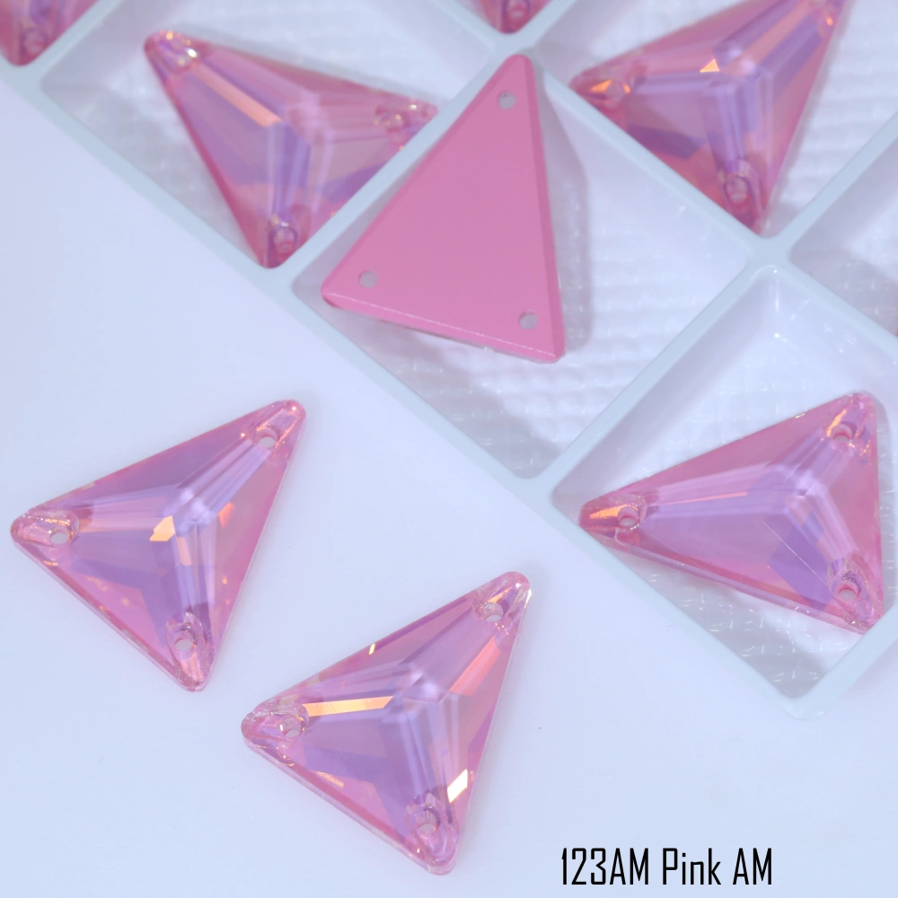 Slim Triangle Sew-on Stone Crystal Paint Effect AM EN Glass Sewing Rhinestone For Clothing Wedding Dress Sparkling Fancy Sewing