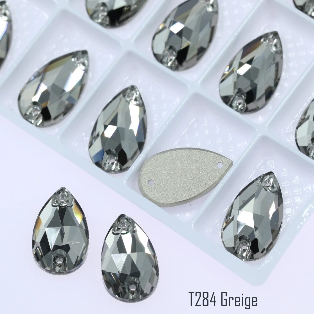 Drop Rhinestone Teardrop Sew On Rhinestone Flatback Crystal Glass Strass Sewing Stones For Clothes Decoration Top Quality Rose
