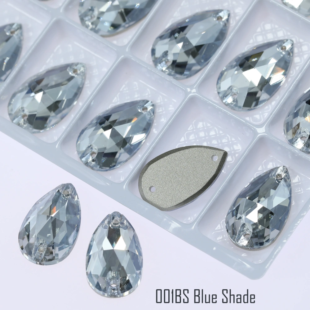 Top Quality Drop Sew On Rhinestone Glass Crystal AB Moonlight Sewing Stones For Garment Clothes Bags Flatback Sew on Rhinestones