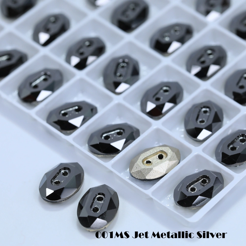 Normal Color Rhinestones Oval Buttons Stone-Design Version Superior Glass Crystal Sparkling Fancy DIY Wedding Dress Accessories