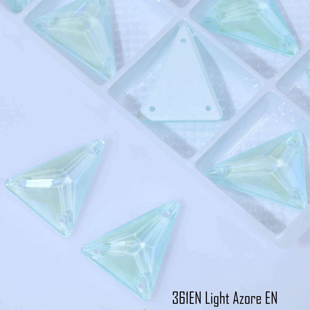 Slim Triangle Sew-on Stone Crystal Paint Effect AM EN Glass Sewing Rhinestone For Clothing Wedding Dress Sparkling Fancy Sewing