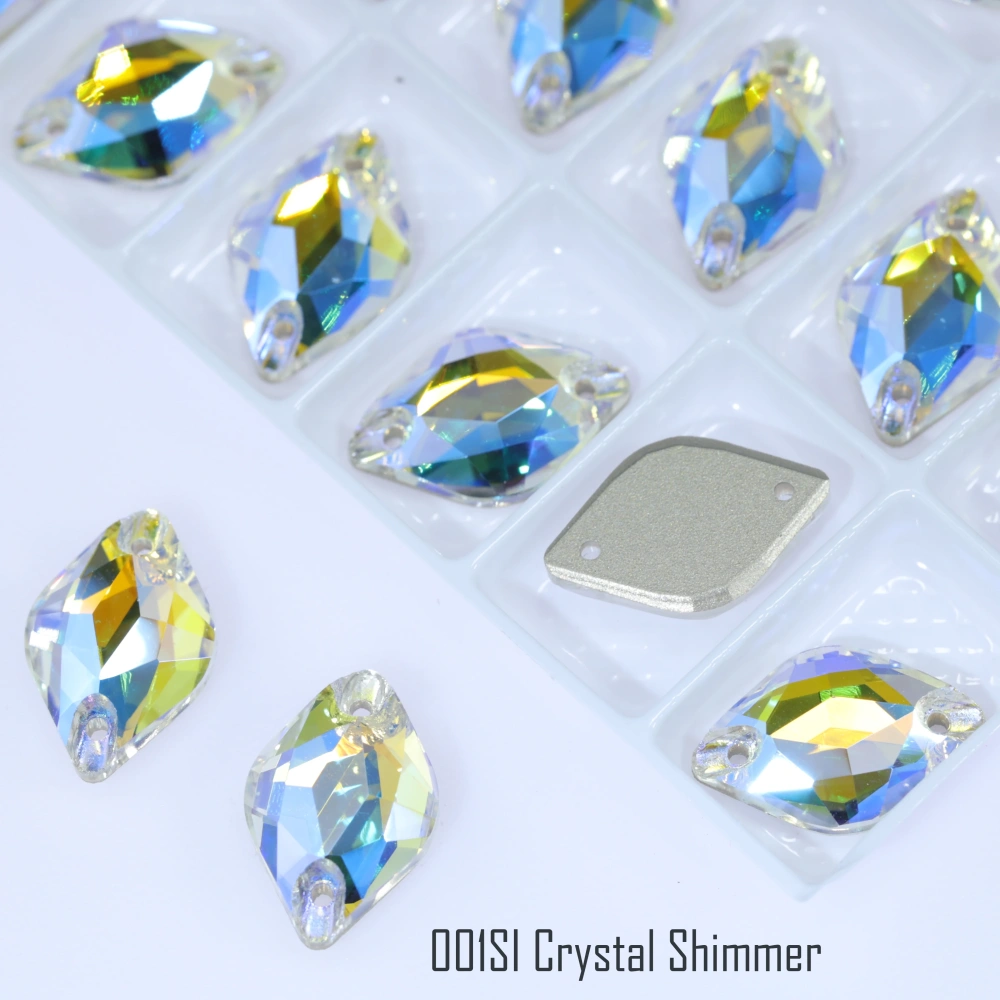 Lemon Sew-on Stone Crystal Plating Effect Top Quality K9 Glass Crystal Rhinestones Sparkling Fancy Sewing Stones for Clothing