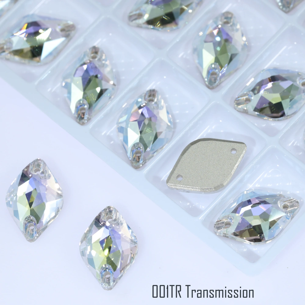 Lemon Sew-on Stone Crystal Plating Effect Top Quality K9 Glass Crystal Rhinestones Sparkling Fancy Sewing Stones for Clothing