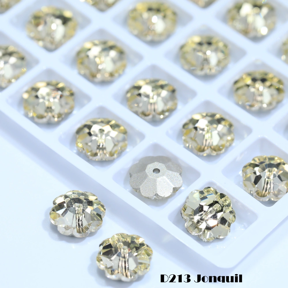 Rhinestone Marguerite Lochrose Sew-on Stone Glitter Crystal Sparkling Glass Sewing Stones for DIY clothing and wedding dresses
