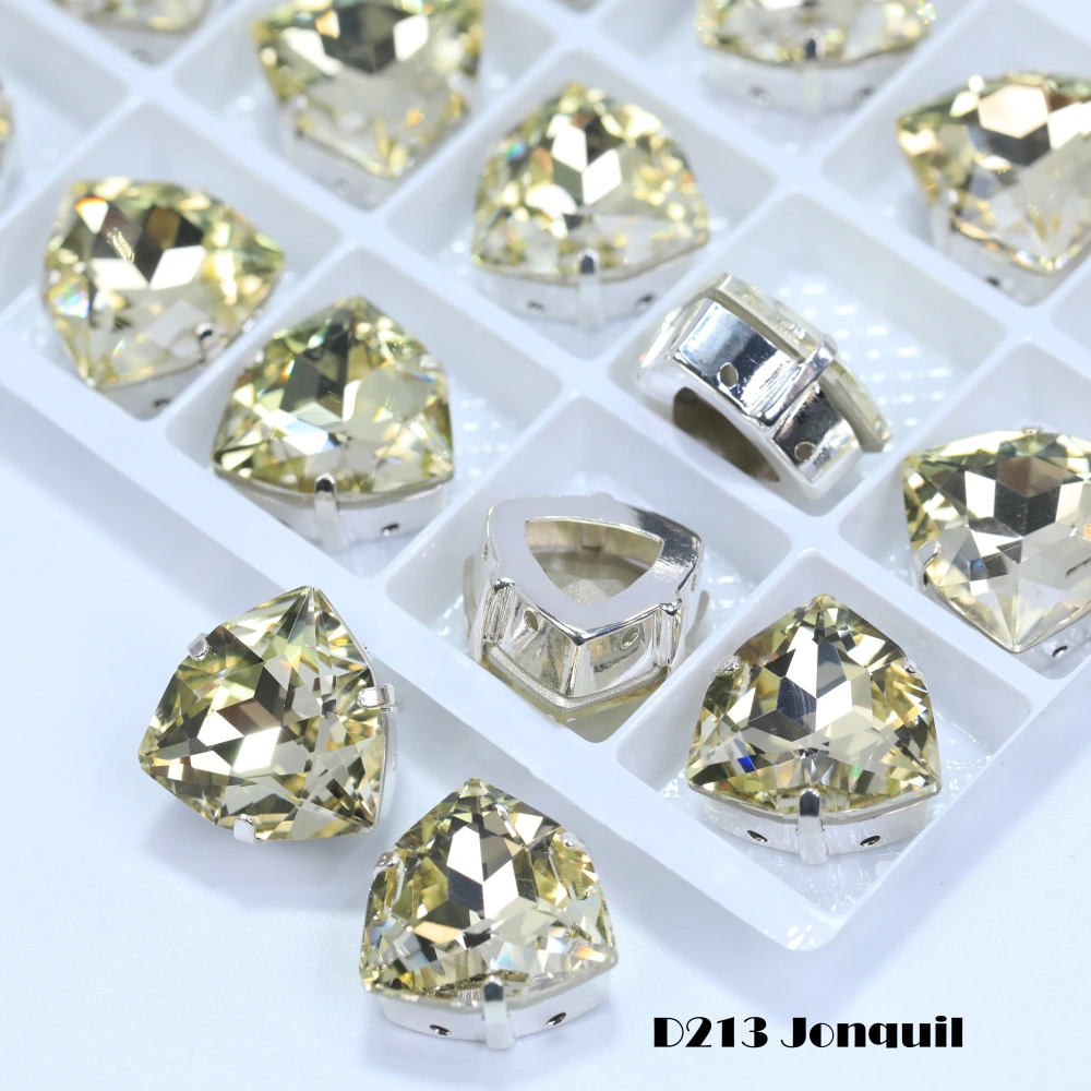 Sparkly Color Tiger Head Glass Crystal Trillant Fancay Sew-On Stones Bling Clothes Phone Case Bag Decor DIY Craft Making Supplie