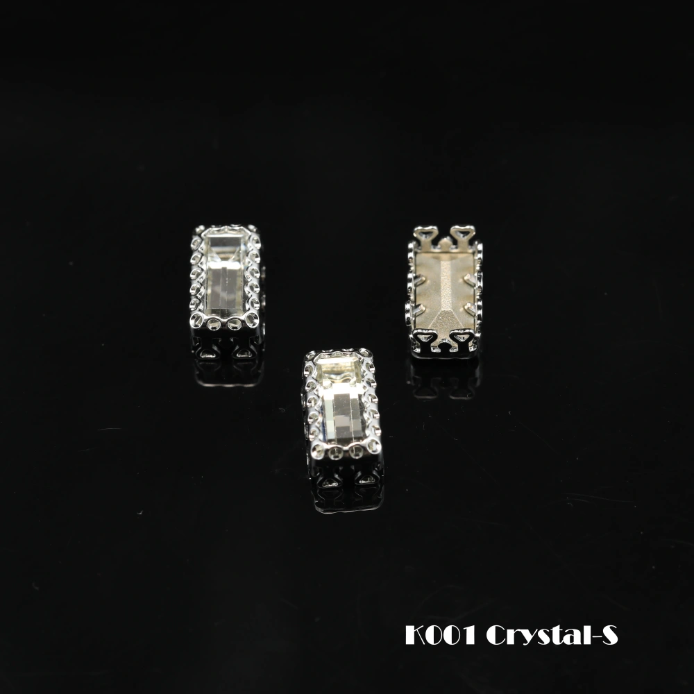 Sparkle Bling Rhinestones Baguette Glass Crystals Colorful Sew-on Claw Setting for Nail DIY Handmade Crafts Supplies Clothing