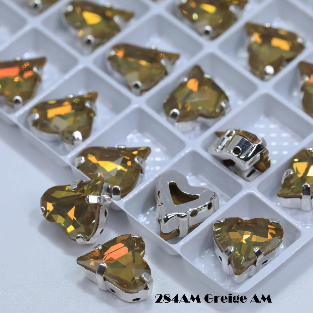 Sweet Heart Fancy Stone Claw Rhinestones Bright Lacquer Finish Plating Effect Top Quality Shine Crystal for Clothing Decoration