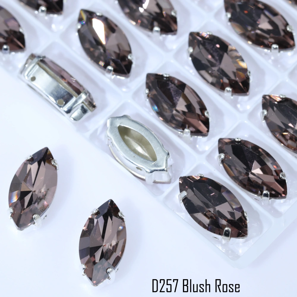 Marquise Claw Rhinestones Premium Glass Crystal Iridescent Color Coated Sparkling Shine Sew On Stones Clothing Phone Case DIY