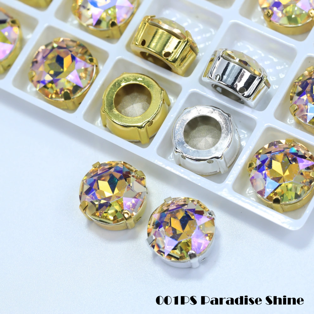 Gemstone Flower Size 6-16 Sharp Bottom Fancy Drill Shiny Glass Crystal Rhinestones Cloth Shoes  Art Decoration Jewelry Making