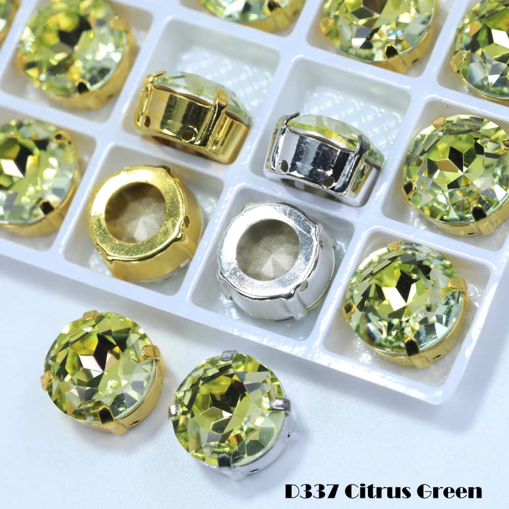 Size6-12 Top Quality DIY Crafts Sharp Bottom Fancy Gemstone Claw Drill Sew On Flatback Shiny Glass Crystal Rhinestones for Cloth