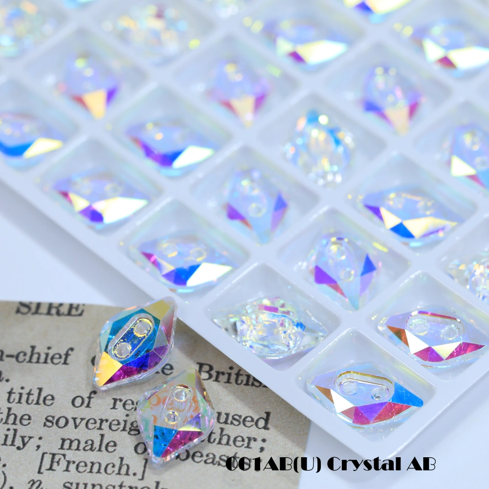 High Grade Glass Crystal Lemon Buttons Stone Design Flatback Sew on Rhinestones Rosaline DIY Garment Accessories for Dress Shoes