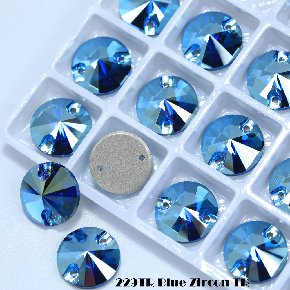 Top-Tier Sparkling Rivoli Glass Crystal Sew-on Stone Premium Garment Accessories DIY for Shoes Bags clothing and wedding dresses