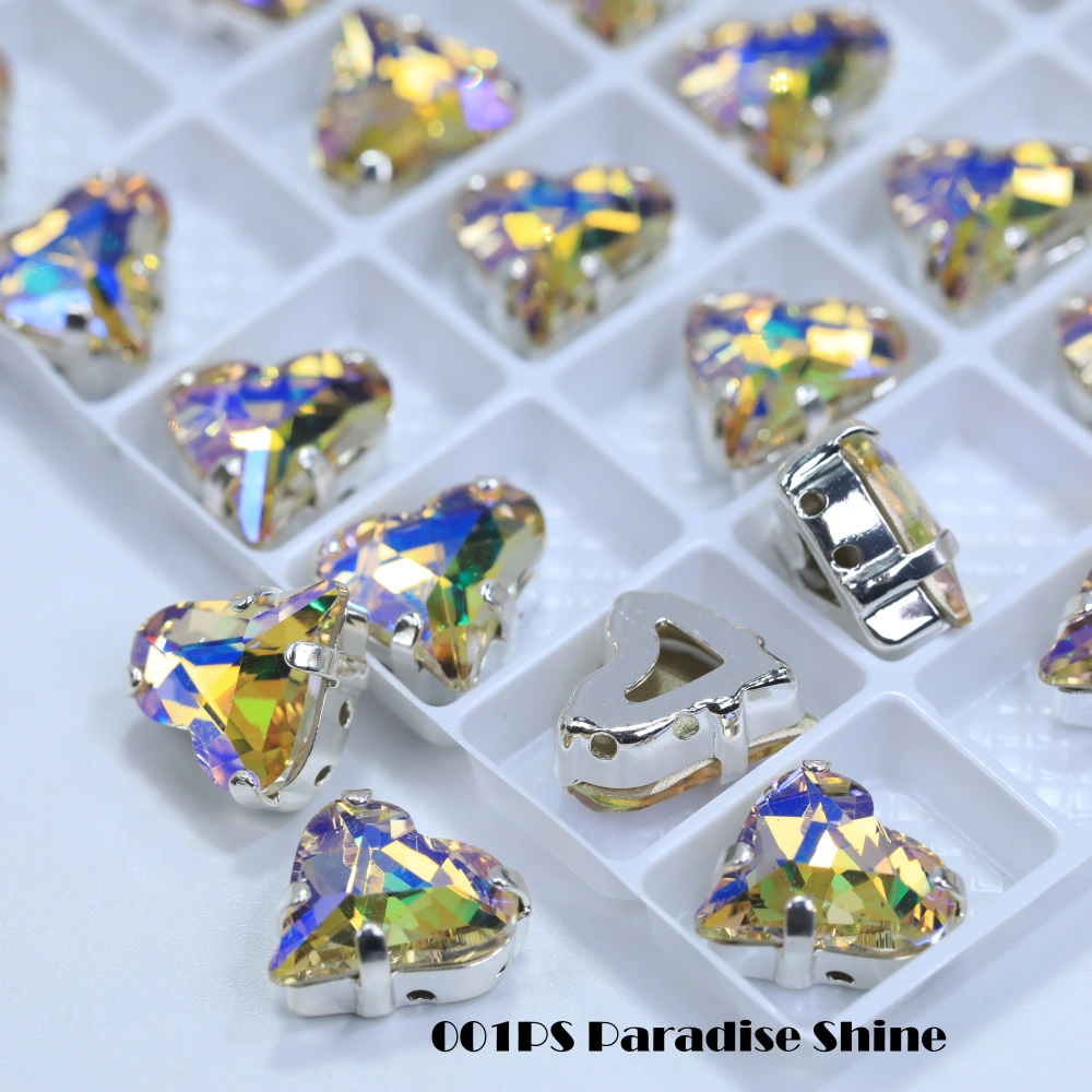 Shiny AB Crystal Top Rhinestones 4809 Sweet Heart Fancy Stone Claw Drill for DIY Jewelry Making Nail Arts Clothing Decorations