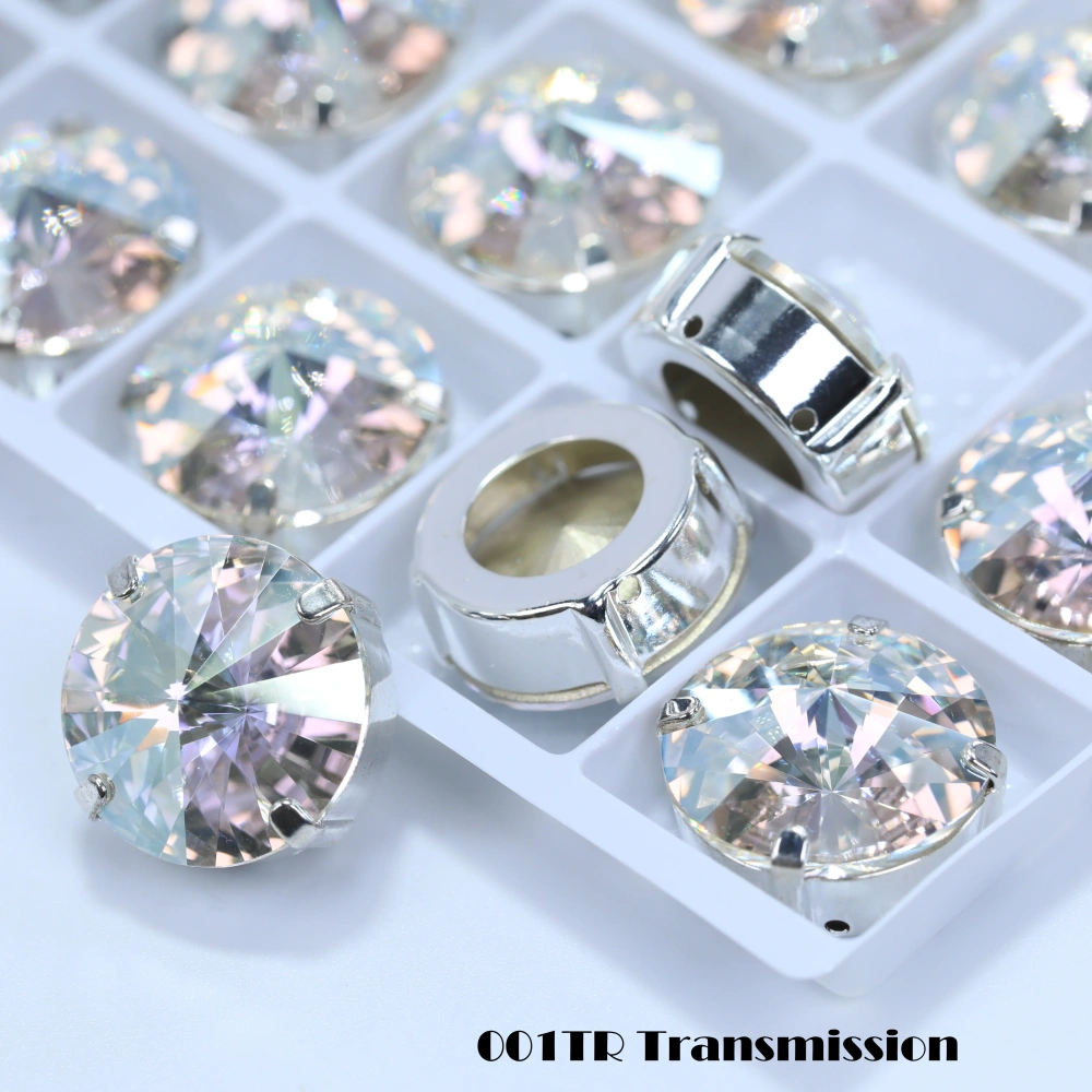 Satellite Shape Sew-on Rhinestones White Coated High Quality Glass Crystal DIY Phone Case Hair Bows Clothing Decoration Crafts