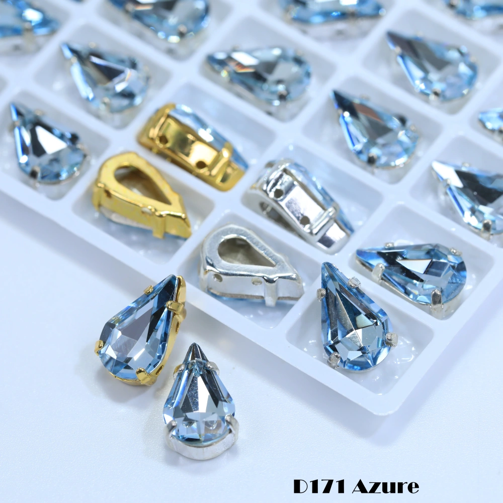 Top Grade Glass Thin Claw Rhinestones Pointed Back Sew on Crystals in Mixed Colors Garment Shoes Bags DIY Crafts Jewelry Wedding