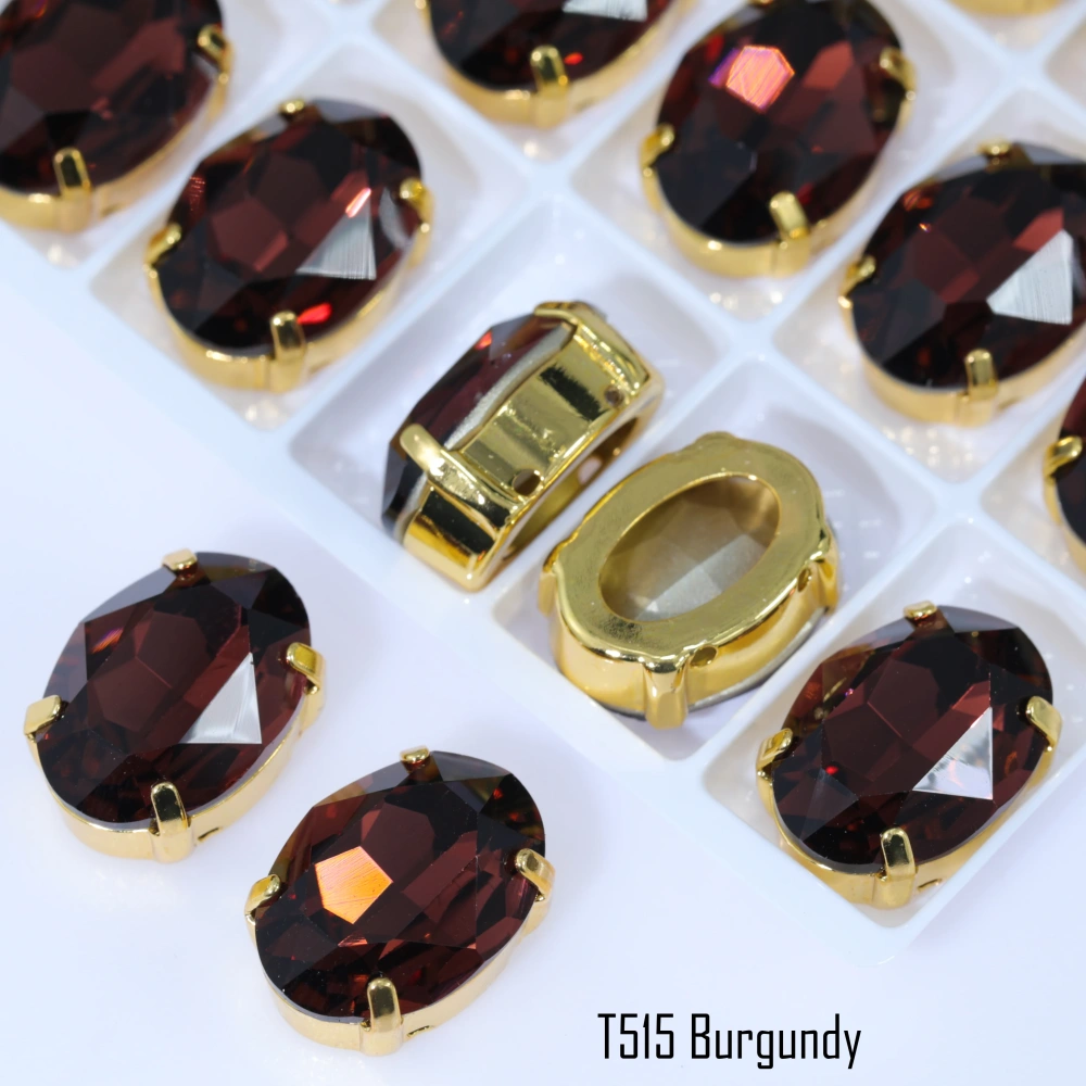Oval Fancy Stone Claw-Set Rhinestones Normal Color High-Shine Artificial Crystal DIY Accessories for Wedding Dresses Shoes Bag