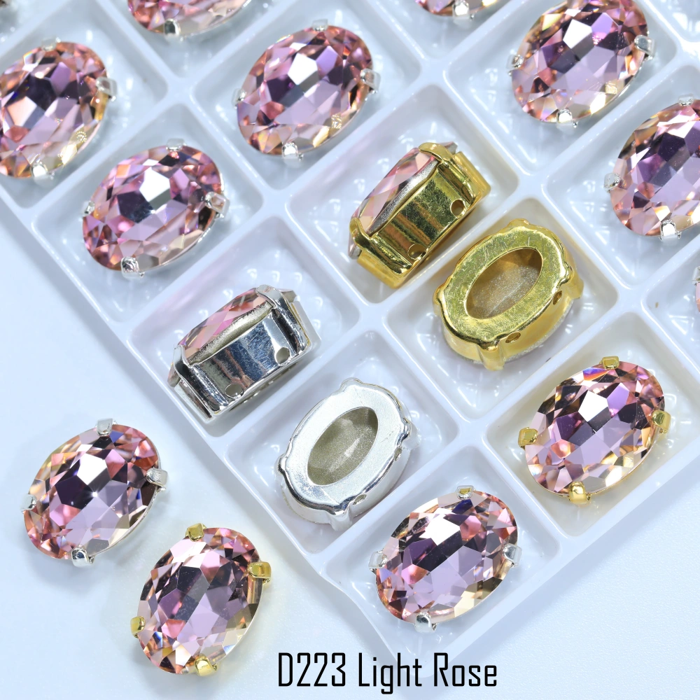 Oval Fancy Stone Claw-Set Rhinestones Normal Color High-Shine Artificial Crystal DIY Accessories for Wedding Dresses Shoes Bag