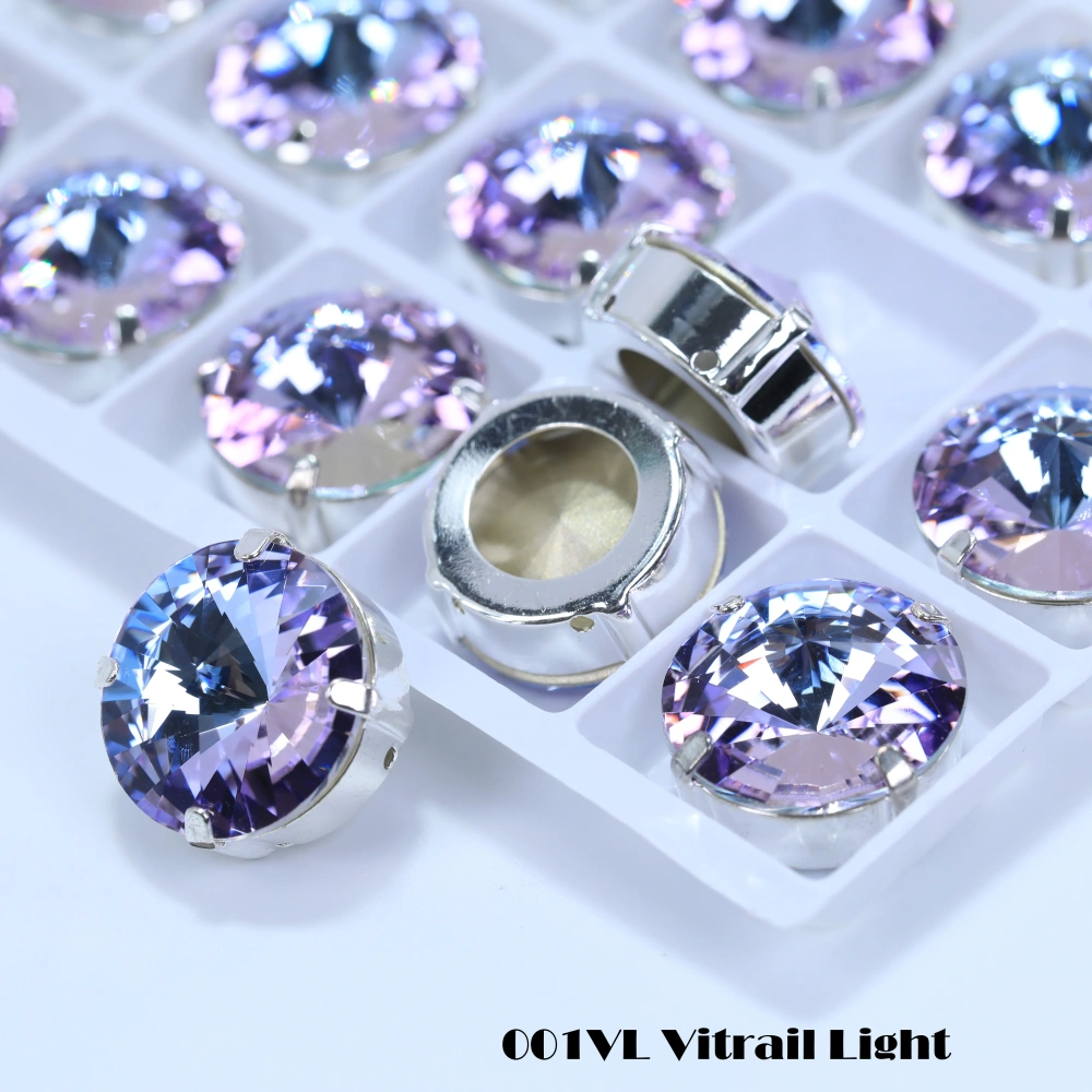 Satellite Shape Sew-on Rhinestones White Coated High Quality Glass Crystal DIY Phone Case Hair Bows Clothing Decoration Crafts
