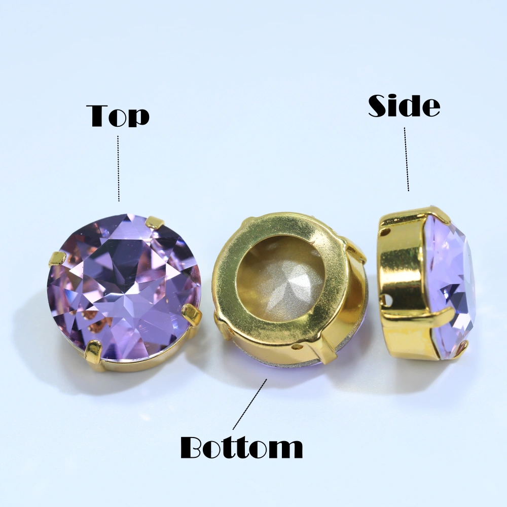 Sparkly Color  Gemstone Flower Big Glass Crystal Sewing Stones Clothing Phone Case Bedazzling Bag Decor Bling DIY Craft Supplies