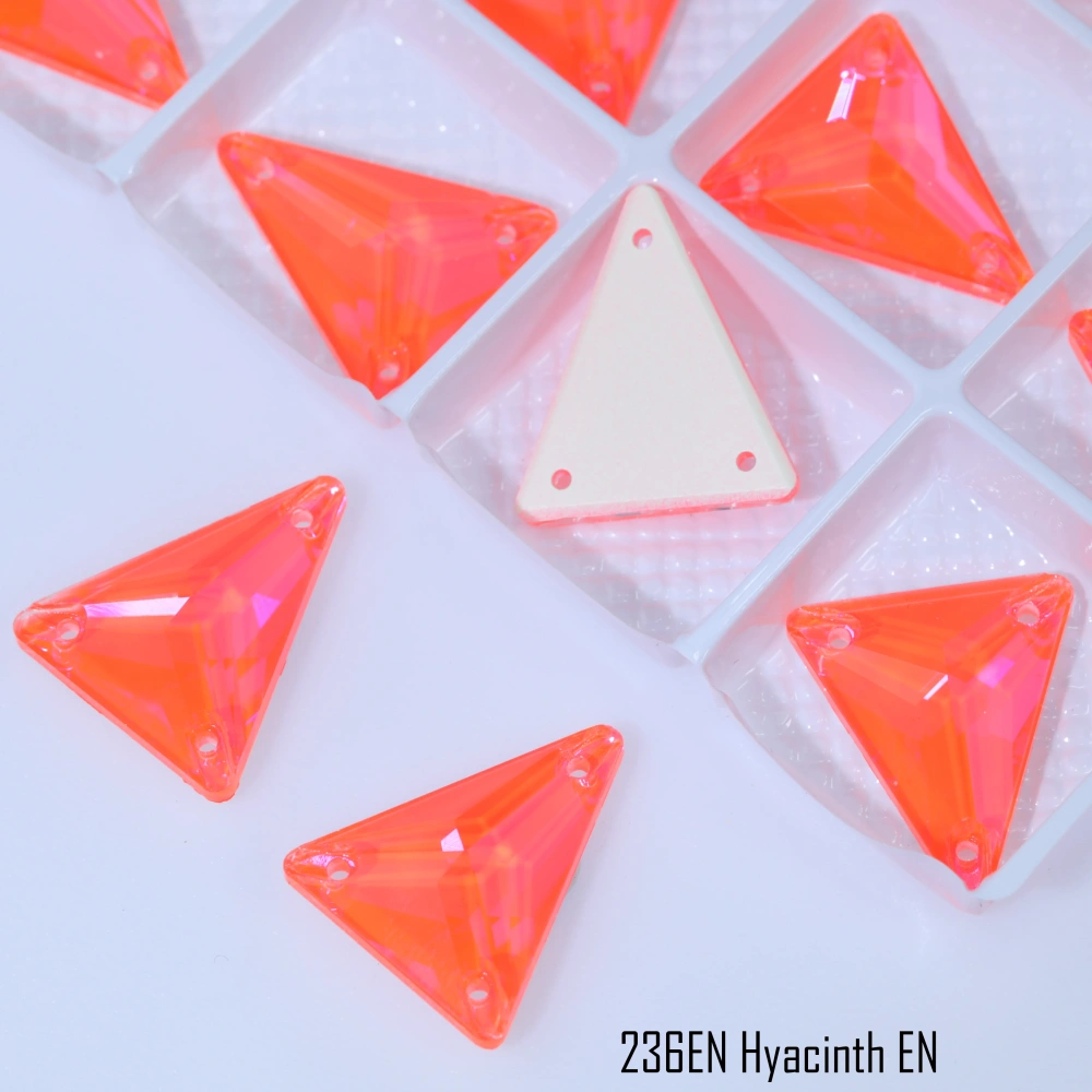 Slim Triangle Sew-on Stone Crystal Paint Effect AM EN Glass Sewing Rhinestone For Clothing Wedding Dress Sparkling Fancy Sewing