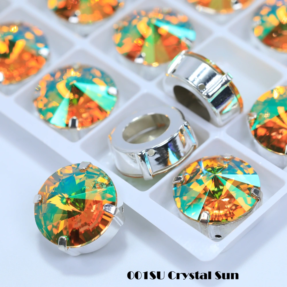 Satellite Shape Sew-on Rhinestones White Coated High Quality Glass Crystal DIY Phone Case Hair Bows Clothing Decoration Crafts
