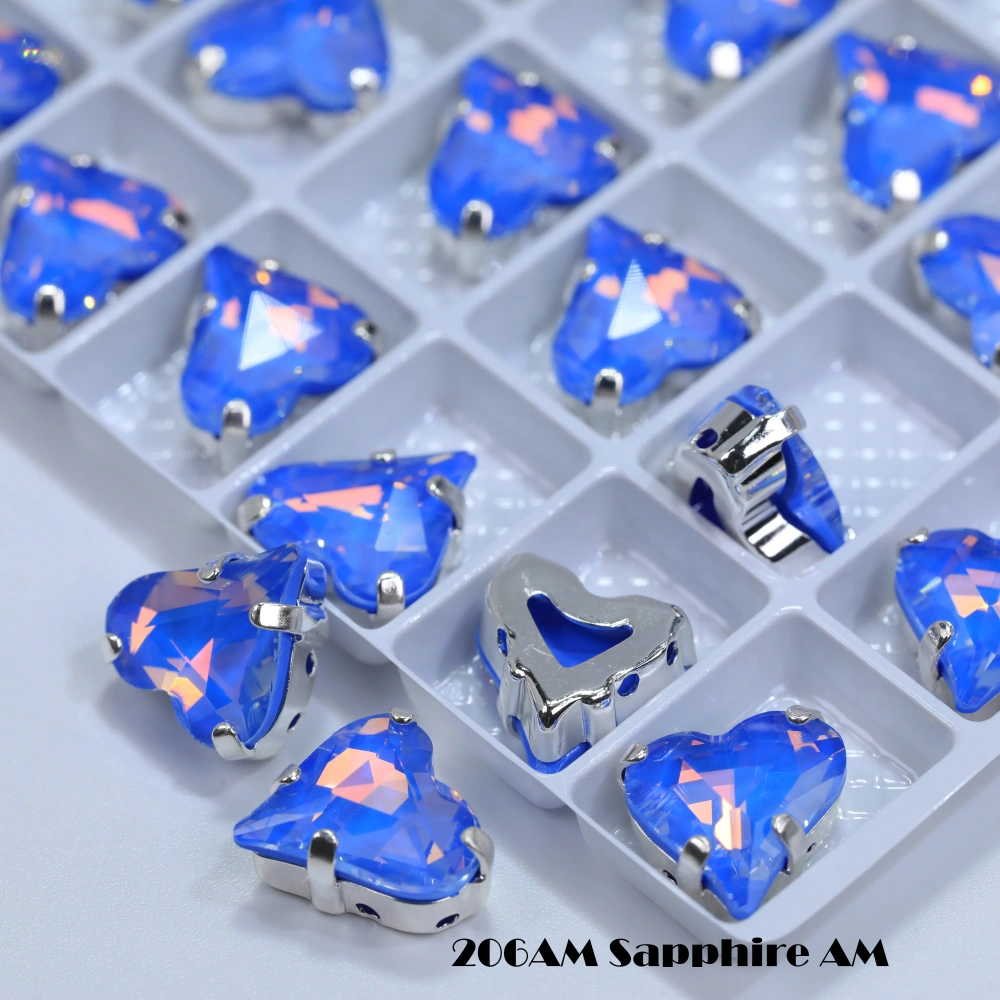 Sweet Heart Fancy Stone Claw Rhinestones Bright Lacquer Finish Plating Effect Top Quality Shine Crystal for Clothing Decoration