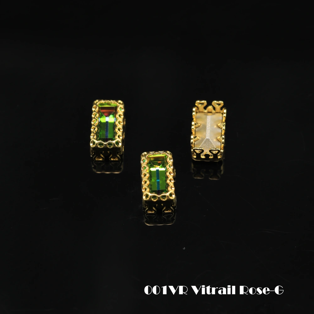 Sparkle Bling Rhinestones Baguette Glass Crystals Colorful Sew-on Claw Setting for Nail DIY Handmade Crafts Supplies Clothing